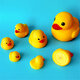 9 PCS Bathroom Toys Big Yellow Duck Vinyl Parent-child Play In The Water Squeeze Accompany The Baby In The Bath Soothing Toys for children's gifts