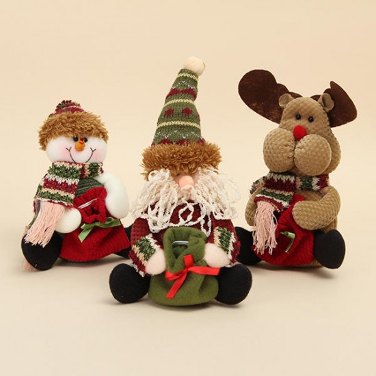 Christmas Decoration Santa Snowman Elk Pattern Pedant Ornament Gift