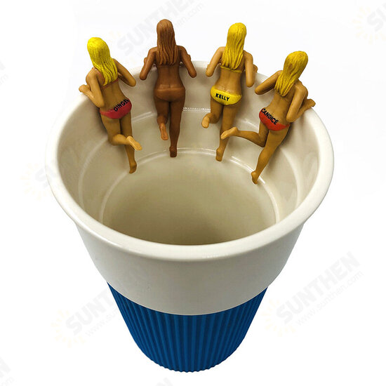 Cup Edge Hanging Doll Hand-made Creative Realistic Miniature Figure Office Gift Decor