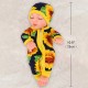 DEAR BEI 25CM Silicone Vinyl Dress Up Fashion Realistic Rebirth Lifelike Sleeping Baby Doll Toy for Kids Gift