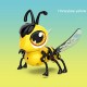 DIY Assembly Touch Sensitive Walking USB Charging Bee with Touch Sensing Lights and Sounds Toddler Toys for Kids Gift
