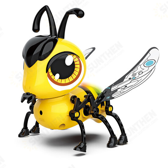 DIY Assembly Touch Sensitive Walking USB Charging Bee with Touch Sensing Lights and Sounds Toddler Toys for Kids Gift