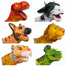 Dino Head Triceratops Dinosaurs Finger Puppet Dolls Rubber Hand Glove Toy For Kids Educational Gift Dino Head Triceratops Dinosaurs Finger Puppet Dolls Rubber Hand Glove Toy For Kids Educational Gift