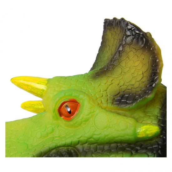 Dino Head Triceratops Dinosaurs Finger Puppet Dolls Rubber Hand Glove Toy For Kids Educational Gift