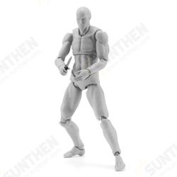 Figma Archetype Action Figure 2.0 Body Male Grey Color Model Doll For Decoration Figma Archetype Action Figure 2.0 Body Male Grey Color Model Doll For Decoration