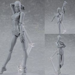 Figma Archetype Action Figure Doll PVC M2.0 Body Female Grey Color Model Doll For Decoration Figma Archetype Action Figure Doll PVC M2.0 Body Female Grey Color Model Doll For Decoration