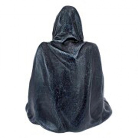Gothic Nightcrawler Statue Sitting Thriller in Black Robe Decorative Dark Cloak Mysterious Master Ornament Toy for Home Party Christmas