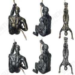Handmade Global Climbing Iron Man Rope Wall Mounted Art Sculpture Climber Toys Handmade Global Climbing Iron Man Rope Wall Mounted Art Sculpture Climber Toys