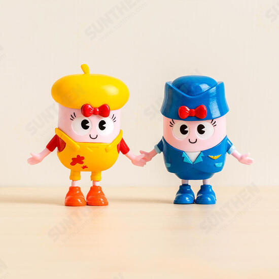 HO083 66*37*72mm Flight Attendant Doll Cute Action Figure Gift Display from xiaomi youpin