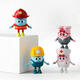 HO084 66*53*80mm Captain Doll Cute Cartoon Action Figure Gift Display