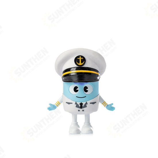 HO084 66*53*80mm Captain Doll Cute Cartoon Action Figure Gift Display