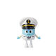 HO084 66*53*80mm Captain Doll Cute Cartoon Action Figure Gift Display