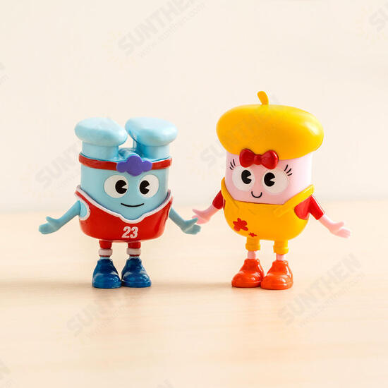 HO084 66*53*80mm Captain Doll Cute Cartoon Action Figure Gift Display