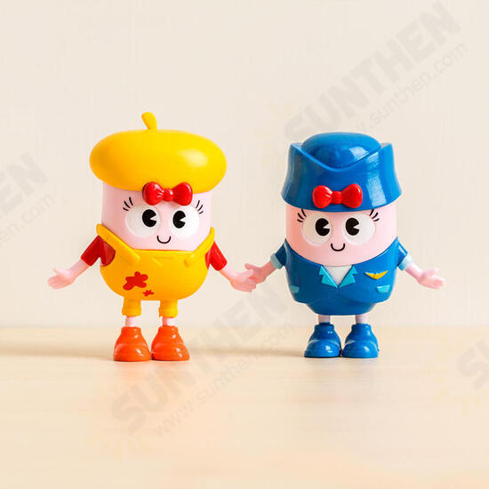 HO088 70*32*77mm Artist Doll Cute Cartoon Action Figure Gift Display