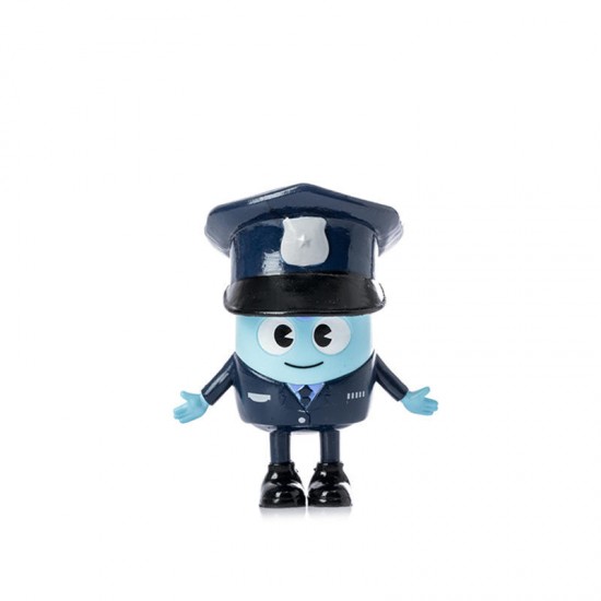 HO094 65*52*80mm Policemen Doll Cute Cartoon Action Figure Gift Display