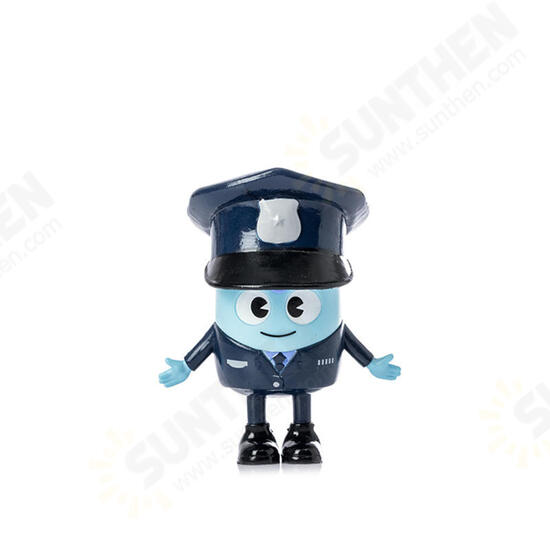 HO094 65*52*80mm Policemen Doll Cute Cartoon Action Figure Gift Display