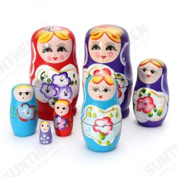 Lovely Russian Nesting Matryoshka 5-Piece Wooden Doll Set Lovely Russian Nesting Matryoshka 5-Piece Wooden Doll Set