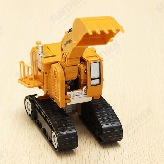 Metal Truck Hercules 5 In 1 Combination Robot Excavator Crane Vehicle Transformable Toys