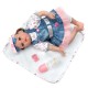 Reborn Doll Vinyl Body 55CM Handmade Silicone Girl Lovely Cloth Toys Kids Gift