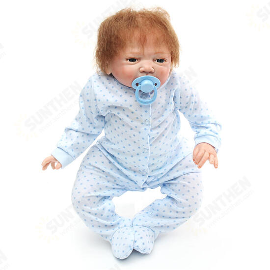 Silicone Soft Realistic Reborn Baby Doll 22 Inch Lifelike Girl Newborn BB Cloth Body Toy