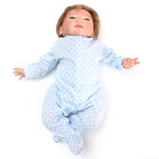 Silicone Soft Realistic Reborn Baby Doll 22 Inch Lifelike Girl Newborn BB Cloth Body Toy