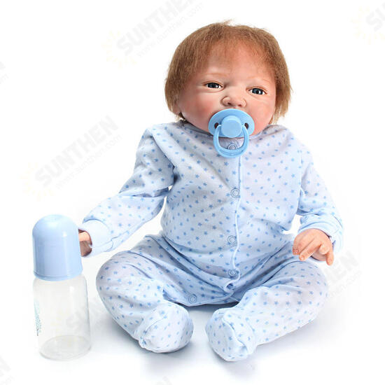 Silicone Soft Realistic Reborn Baby Doll 22 Inch Lifelike Girl Newborn BB Cloth Body Toy