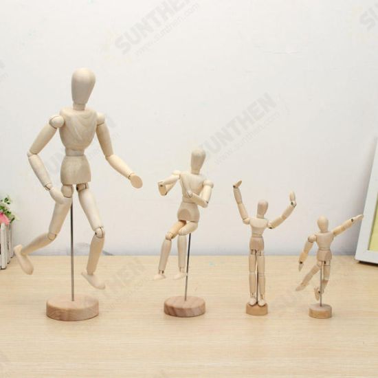 Wooden Jointed Doll Man Figures Model Painting Sketch Cartoon