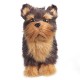 Yorkshires Terrier Realistic Simulation Plush Dog Lifelike Animal Dolls Toy for Home Decoration Collection Kids Gift