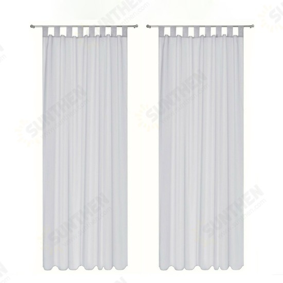 1/2PCS White Voile Curtain Polyester Breathable Tulle Sheer Curtains for Kitchen Living Room Bedroom