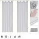 1/2PCS White Voile Curtain Polyester Breathable Tulle Sheer Curtains for Kitchen Living Room Bedroom