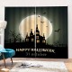 132*160cm Blackout Window Curtains Halloween Printed Curtains for Living Room Festival Decoration