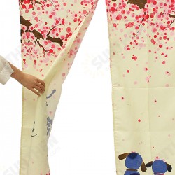 150 x 85cm Romantic Blossom Cherry Sakura and Little Dog Japanese Noren Doorway Curtain 150 x 85cm Romantic Blossom Cherry Sakura and Little Dog Japanese Noren Doorway Curtain