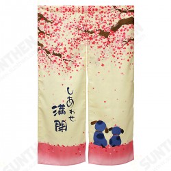 150 x 85cm Romantic Blossom Cherry Sakura and Little Dog Japanese Noren Doorway Curtain 150 x 85cm Romantic Blossom Cherry Sakura and Little Dog Japanese Noren Doorway Curtain