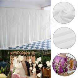 2M X 2M White Stage Background Backdrop Drape Curtain Swags Wedding Party US 2M X 2M White Stage Background Backdrop Drape Curtain Swags Wedding Party US