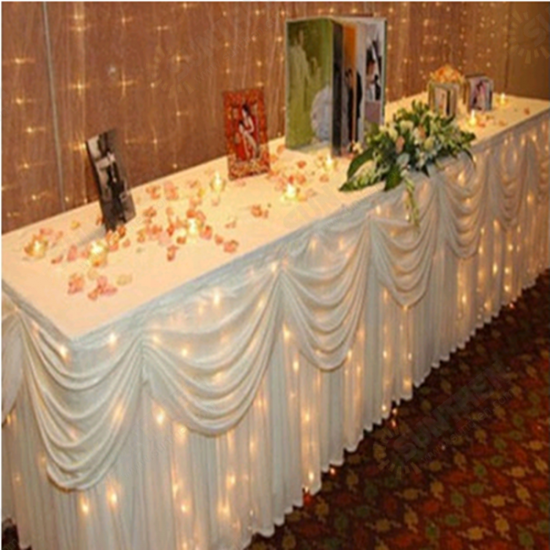 2M X 2M White Stage Background Backdrop Drape Curtain Swags Wedding Party US