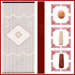 31 Line Wave Handmade Fly Screen Wooden Beads Curtain Wooden Door Curtain Blinds for Porch Bedroom Living Room Divider 31 Line Wave Handmade Fly Screen Wooden Beads Curtain Wooden Door Curtain Blinds for Porch Bedroom Living Room Divider