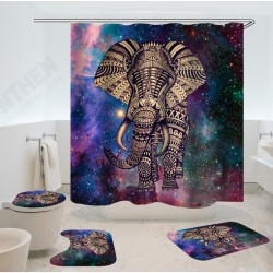 Elephant Bathroom Set Mouldproof Shower Curtain Non-Slip Rug Toilet Seat Cover Bath Mat Carpets Bathroom Decor Elephant Bathroom Set Mouldproof Shower Curtain Non-Slip Rug Toilet Seat Cover Bath Mat Carpets Bathroom Decor