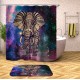 Elephant Bathroom Set Mouldproof Shower Curtain Non-Slip Rug Toilet Seat Cover Bath Mat Carpets Bathroom Decor