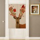WX-409 Cotton Linen Decorative Door Curtain Noren Doorway Room Divider For Bedroom Kitchen