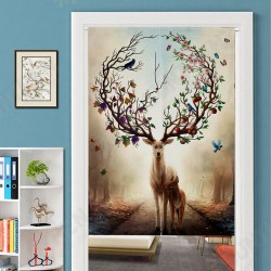 WX-409 Cotton Linen Decorative Door Curtain Noren Doorway Room Divider For Bedroom Kitchen WX-409 Cotton Linen Decorative Door Curtain Noren Doorway Room Divider For Bedroom Kitchen