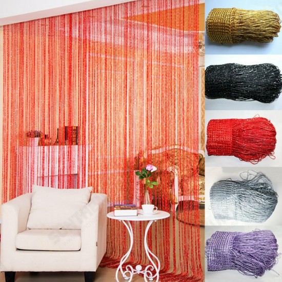 String Door Curtains Bead Window Panel Room Divider Crystal Tassel Fringe Beaded