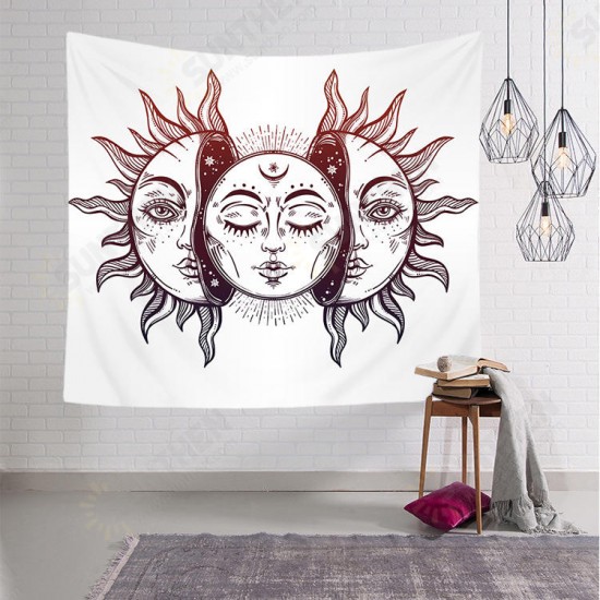 Vintage Bohemian Tarot Sun Pattern Tapestry Living Room Bedroom Wall Hanging Tapestry Art Decorations