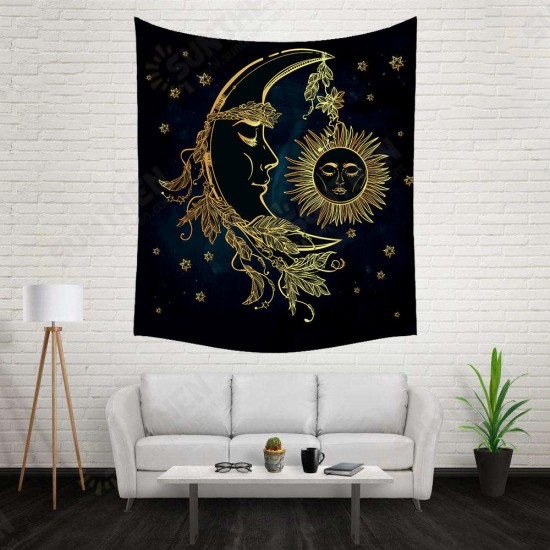 Vintage Bohemian Tarot Sun Pattern Tapestry Living Room Bedroom Wall Hanging Tapestry Art Decorations