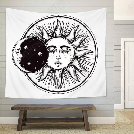 Vintage Bohemian Tarot Sun Pattern Tapestry Living Room Bedroom Wall Hanging Tapestry Art Decorations