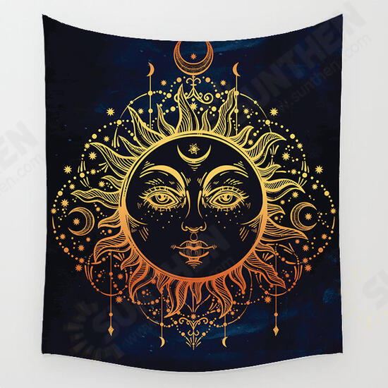 Vintage Bohemian Tarot Sun Pattern Tapestry Living Room Bedroom Wall Hanging Tapestry Art Decorations