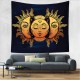 Vintage Bohemian Tarot Sun Pattern Tapestry Living Room Bedroom Wall Hanging Tapestry Art Decorations