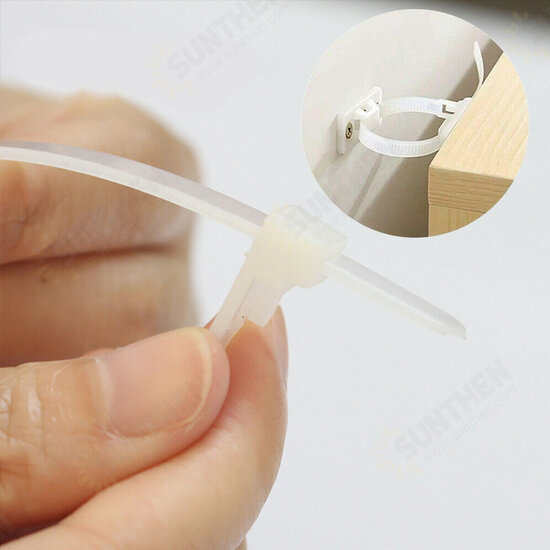 10Pcs/set Plastic Furniture Reverse Buckle For Baby Child Proofing Strap Tip Lock