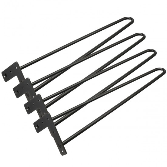 4 Pack Metal Iron Hairpin Table Legs Set Kit Desk Table Furniture Bracket