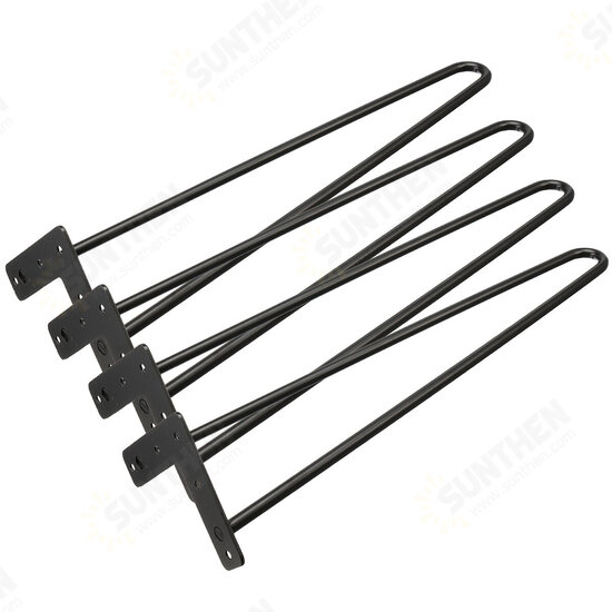 4 Pack Metal Iron Hairpin Table Legs Set Kit Desk Table Furniture Bracket