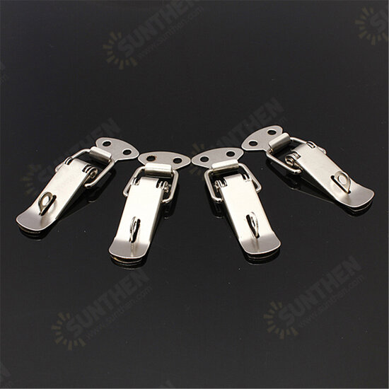 4PCS Case Box Chest Spring Stainless Tone Lock Toggle Latch Catch Clasp